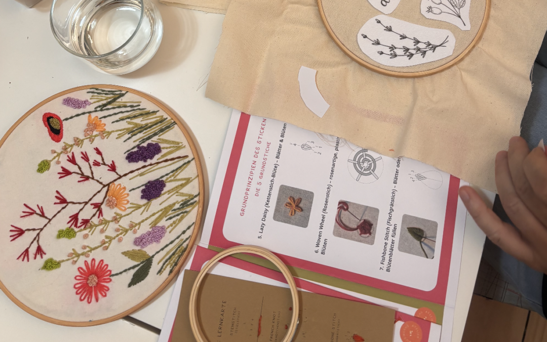 Magische Naturmotive im Mini-Hoop – Stickworkshop